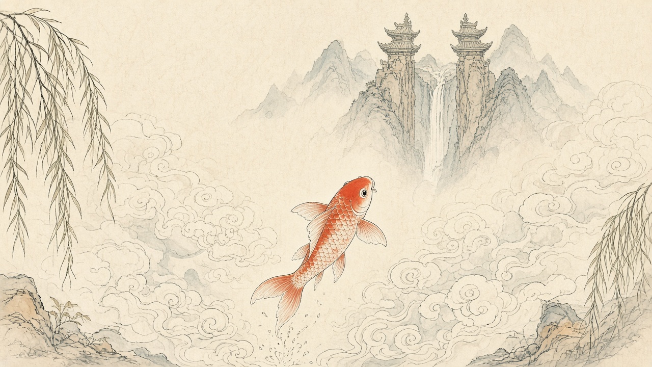 小鲤鱼跳龙门
